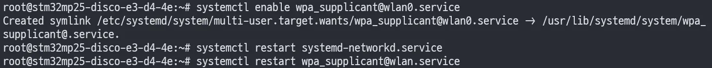 wpa_supplicant@wlan0 enable 및 재시작