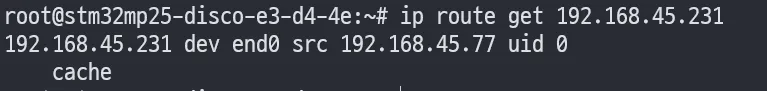 ip route get